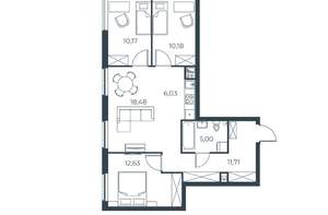 3-к квартира, вторичка, 74м2, 4/30 этаж