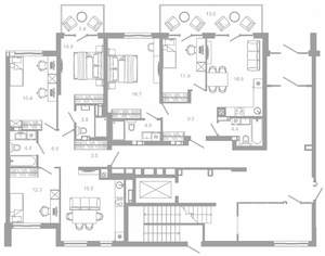 3-к квартира, вторичка, 86м2, 1/25 этаж