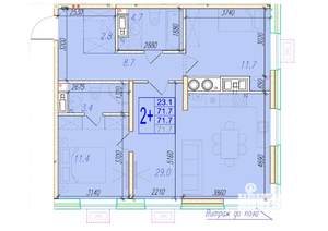 2-к квартира, вторичка, 72м2, 18/18 этаж