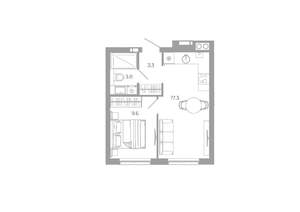 1-к квартира, вторичка, 34м2, 17/25 этаж