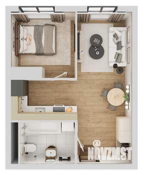 1-к квартира, вторичка, 37м2, 21/30 этаж