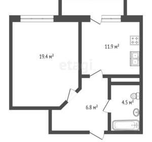 1-к квартира, вторичка, 45м2, 12/12 этаж