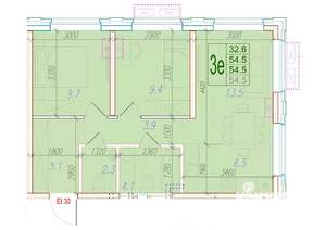 3-к квартира, вторичка, 55м2, 8/24 этаж