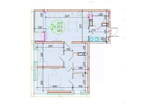 2-к квартира, вторичка, 70м2, 25/25 этаж