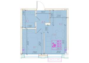 2-к квартира, вторичка, 34м2, 23/24 этаж