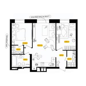 2-к квартира, вторичка, 59м2, 7/24 этаж