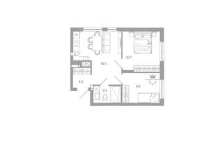 2-к квартира, вторичка, 47м2, 19/25 этаж