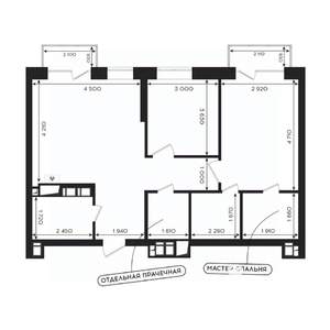 2-к квартира, вторичка, 67м2, 23/24 этаж