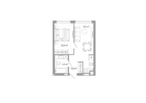 1-к квартира, вторичка, 34м2, 7/25 этаж