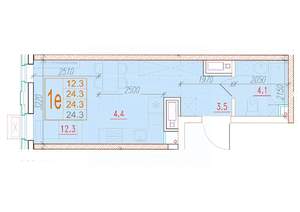 1-к квартира, вторичка, 24м2, 14/24 этаж