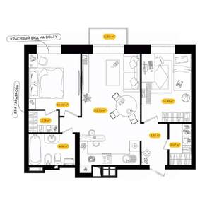 2-к квартира, вторичка, 60м2, 21/24 этаж