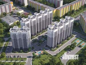 1-к квартира, строящийся дом, 39м2, 13/14 этаж