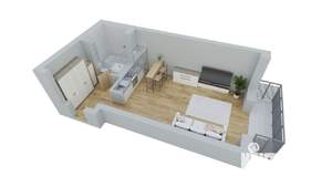 Студия квартира, вторичка, 39м2, 13/17 этаж