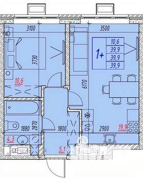 2-к квартира, вторичка, 40м2, 11/25 этаж