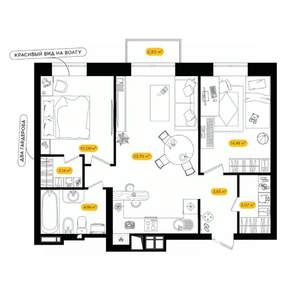 2-к квартира, вторичка, 60м2, 18/24 этаж