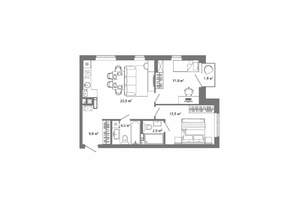 2-к квартира, вторичка, 62м2, 7/25 этаж