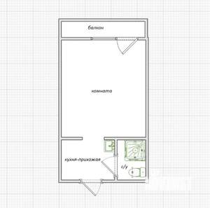 Студия квартира, вторичка, 18м2, 3/5 этаж