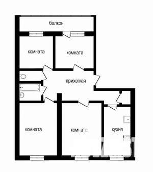 4-к квартира, вторичка, 80м2, 4/5 этаж