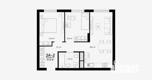 2-к квартира, вторичка, 51м2, 11/24 этаж