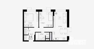 2-к квартира, вторичка, 58м2, 4/23 этаж