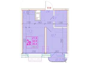 2-к квартира, вторичка, 35м2, 11/24 этаж