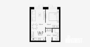 1-к квартира, вторичка, 36м2, 10/23 этаж