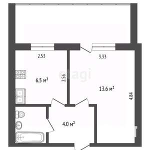 1-к квартира, вторичка, 32м2, 5/5 этаж