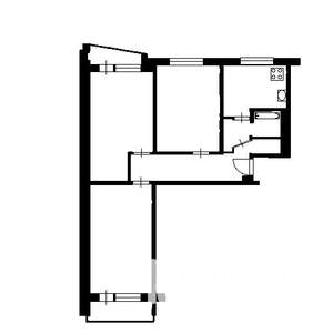 3-к квартира, вторичка, 62м2, 4/9 этаж