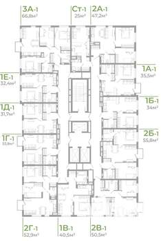 3-к квартира, вторичка, 67м2, 17/25 этаж