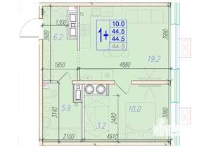 1-к квартира, вторичка, 45м2, 16/18 этаж