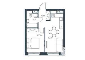 1-к квартира, вторичка, 36м2, 2/21 этаж
