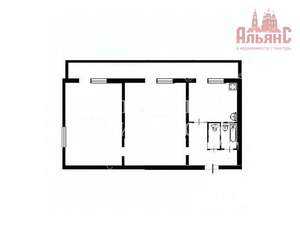 2-к квартира, вторичка, 51м2, 5/5 этаж
