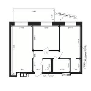 2-к квартира, вторичка, 63м2, 1/24 этаж