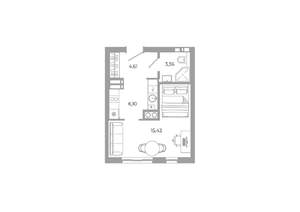 Студия квартира, вторичка, 30м2, 16/25 этаж