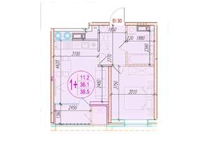 1-к квартира, вторичка, 39м2, 22/25 этаж