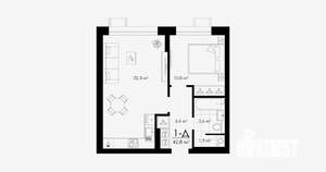 1-к квартира, вторичка, 43м2, 23/23 этаж