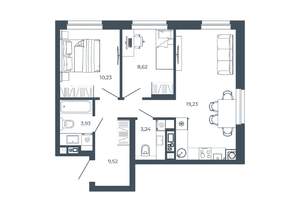 2-к квартира, вторичка, 55м2, 9/26 этаж