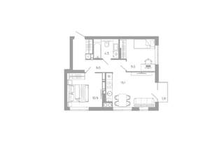 2-к квартира, вторичка, 51м2, 19/25 этаж