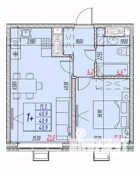 2-к квартира, вторичка, 41м2, 25/25 этаж