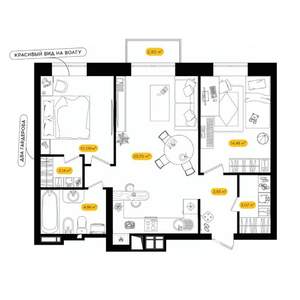 2-к квартира, вторичка, 60м2, 20/24 этаж