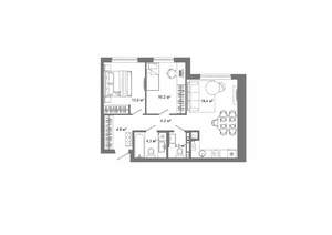 2-к квартира, вторичка, 56м2, 2/25 этаж