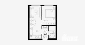1-к квартира, вторичка, 32м2, 2/24 этаж