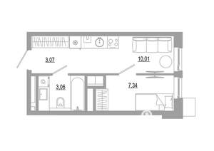 Студия квартира, вторичка, 23м2, 8/18 этаж