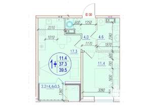 1-к квартира, вторичка, 40м2, 8/18 этаж