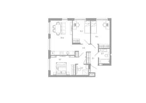 3-к квартира, вторичка, 65м2, 6/25 этаж