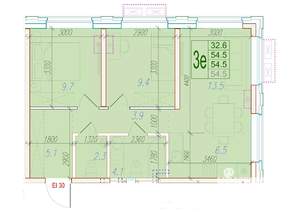 3-к квартира, вторичка, 55м2, 4/24 этаж
