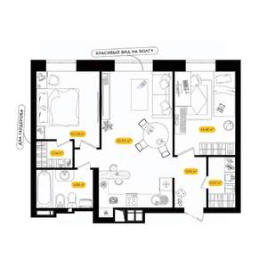 2-к квартира, вторичка, 59м2, 5/24 этаж