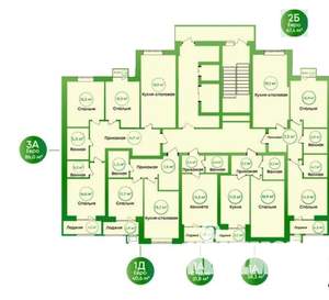2-к квартира, строящийся дом, 67м2, 10/16 этаж