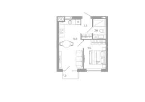 1-к квартира, вторичка, 36м2, 9/25 этаж