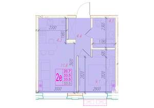 2-к квартира, вторичка, 34м2, 20/24 этаж